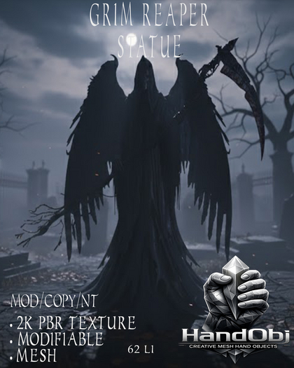 "HandObj" Grim Reaper Statue (unpack)