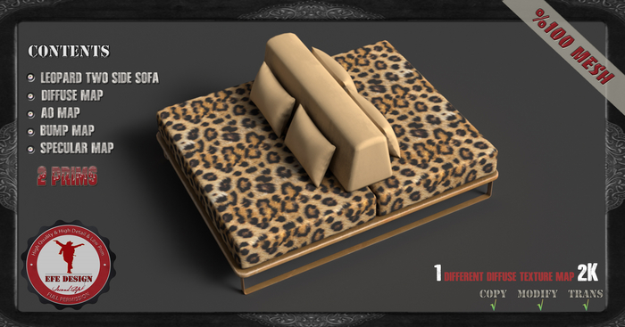 (Efe Design) Leopard Two Side Sofa Full perm 