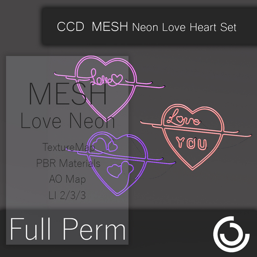 MESH Neon Love Heart Set