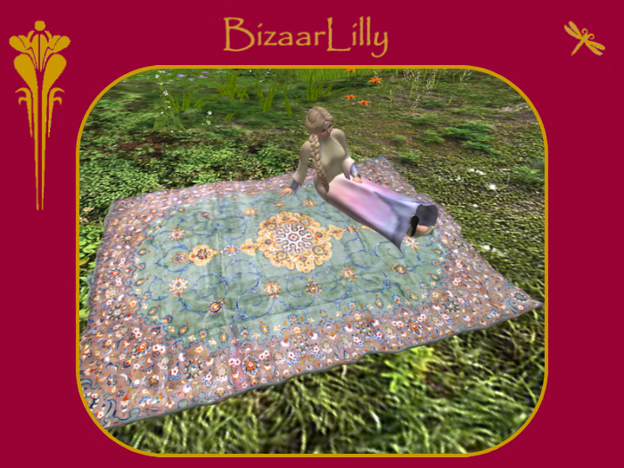 Persian Rug ~ Duck Egg Florals