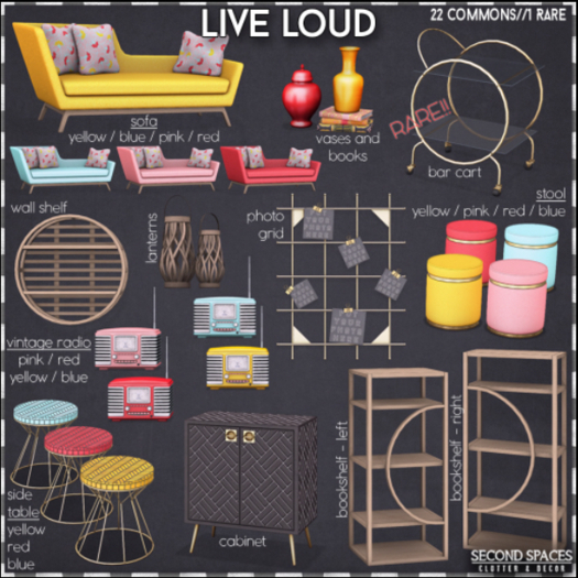 Second Spaces - Live Loud - stool red