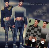 E.St male Sweaters. Atlas b&w