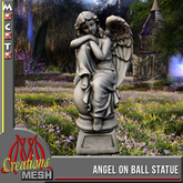 Angel on Ball FP box, angel thoughts, thinking of you