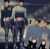 E.St male Sweaters. Atlas blue