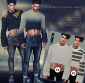 E.St male Sweaters. Atlas white