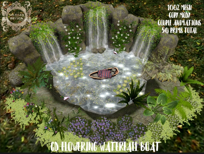 GD FLOWERING WATERFALL BOAT
