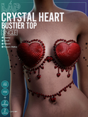 Crystal Heart Bustier by LAP (Red)