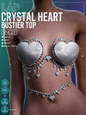 Crystal Heart Bustier by LAP (Silver)