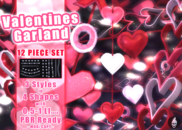 Valentines Garland Set / PBR / Low PRIM