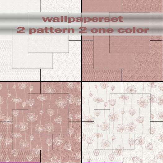 WALLPAPER SET FLOWER MG0804