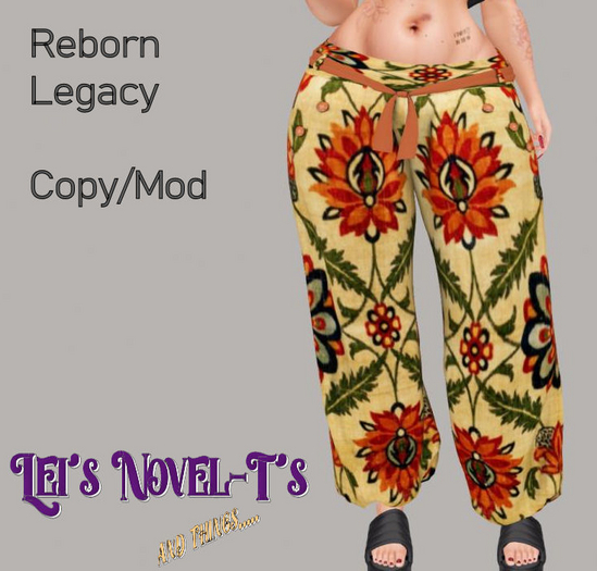 Patterned Orange Harem Pants