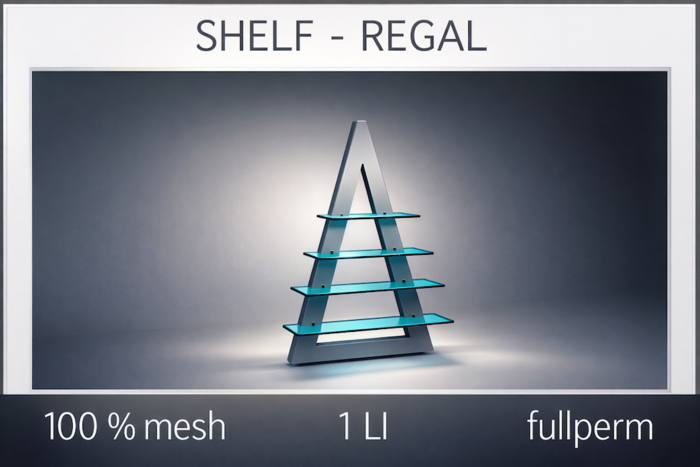 Regal shelf triangle mesh
