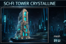SCIFI TOWER CRYSTALLINE - mesh