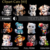 Full Perm Textures - Clipart Cats 03