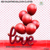 DD Red Valentine Balloon Cluster