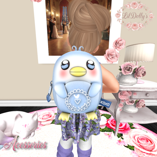 *LilDolly's* Blue Penguin Backpack BOXED