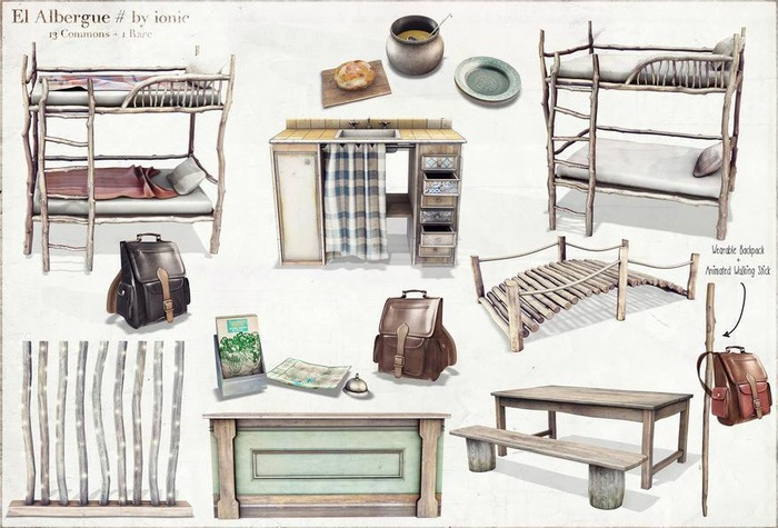 *ionic* Walking stick & Traveller's backpack