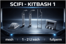 scifi kitbash 1 -  mesh - builder edition