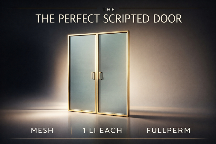 THE PERFECT SCRIPTED DOOR - mesh - builder edition