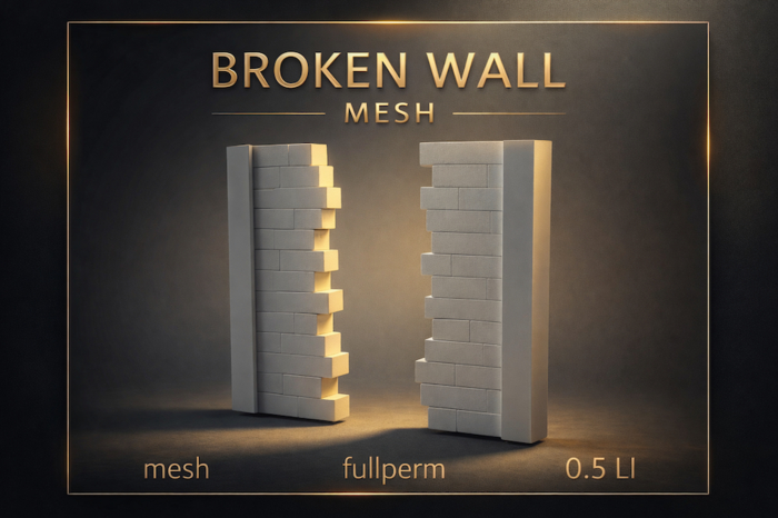 broken walls -mesh - builder edition