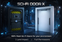 sci fi door x - mesh - builder edition