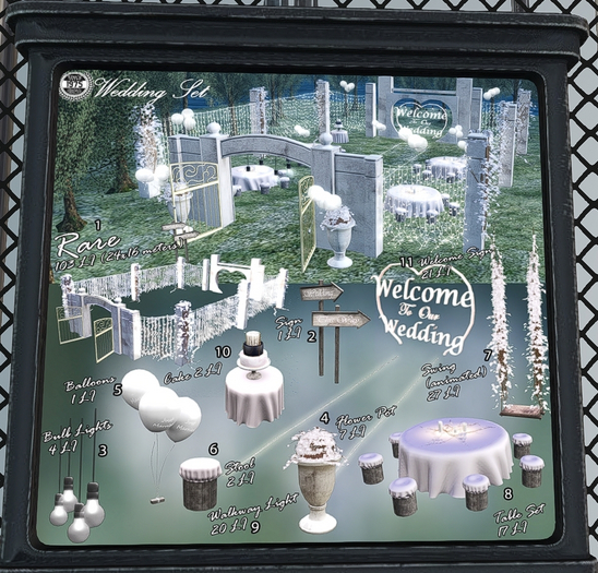 08-[Since1975] Wedding Set - Table & Stool Set