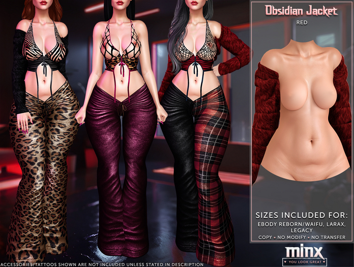 Minx - Obsidian Jacket - Red (add me)
