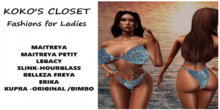 KOKO'S CLOSET SHINY BLOCKS BIKINI
