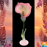 Pink Flower Candle