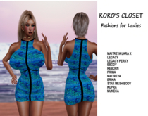 KOKO'S CLOSET OCEAN CURRENTS DRESS