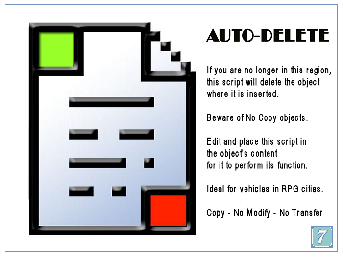 Auto-Delete On Region Leave