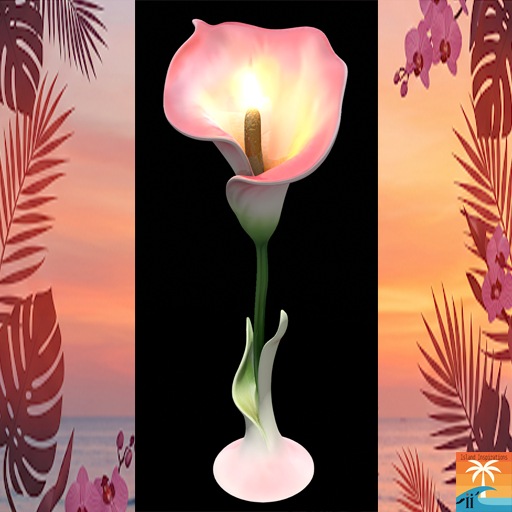 Pink Easter Flower Candle