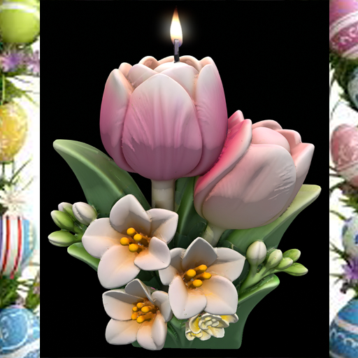 Easter Tulips Candle