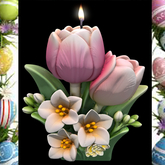 Easter Tulips Candle