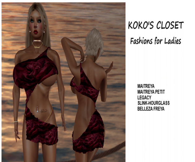KOKO'S CLOSET MAROON FOG DRESS
