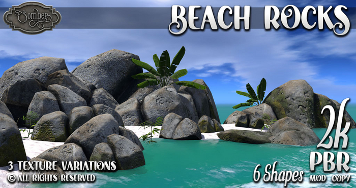 2K PBR Beach Rocks NEW Seychelles II 