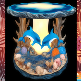 Dolphin Lamp Table C