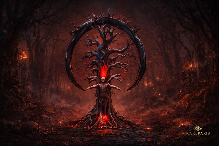 Crimson Root Deity – Abyssal World Tree Entity