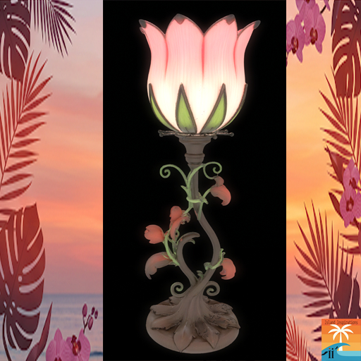 Pink Flower Lamp