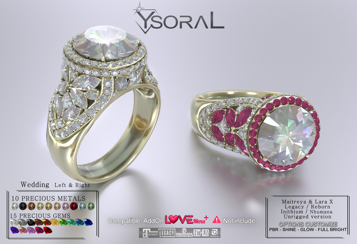 ~~ Ysoral ~~ .:Ring Wedding Emilie :.( Rigged & Unrigged) 