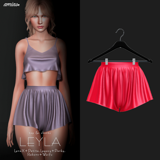 amias - LEYLA shorts ruby