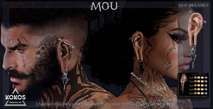 KOKOS-EARRINGS -MOU- DROPPED