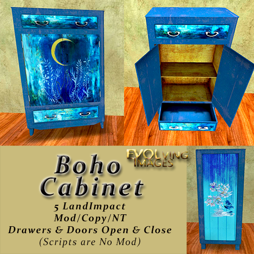 Boho Cabinet with Lantern