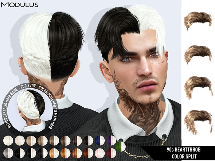 Modulus - 90s Heartthrob Hair - Color Split - Style HUD +