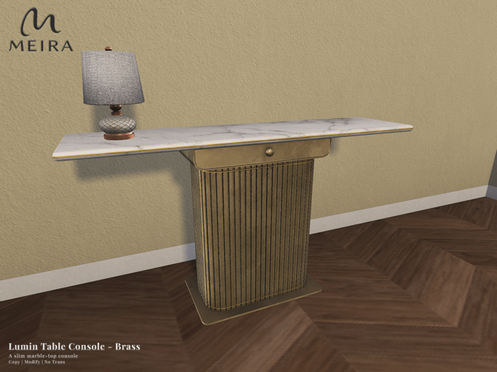 Meira Lumin Table Console - Brass