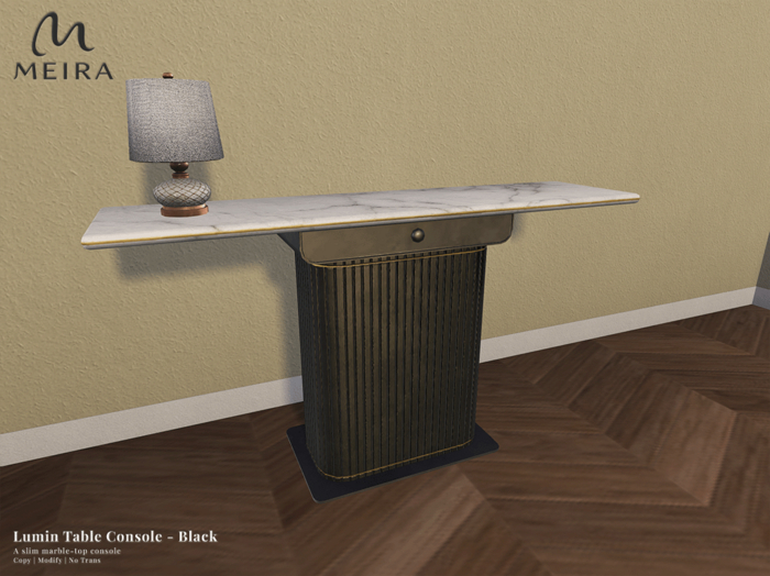 Meira Lumin Table Console - Black