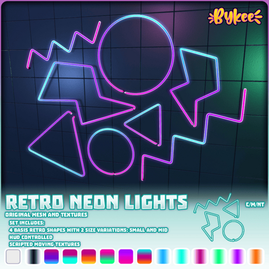 [Bykee] Retro Neon Lights 