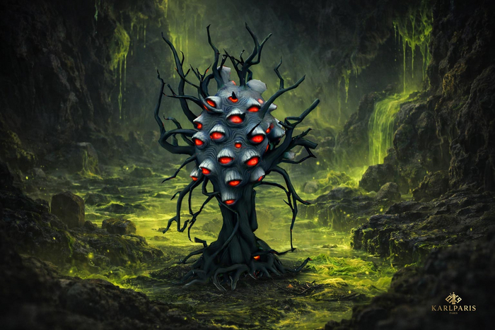 Eldritch Watcher Tree – Many-Eyed Abyssal Growth