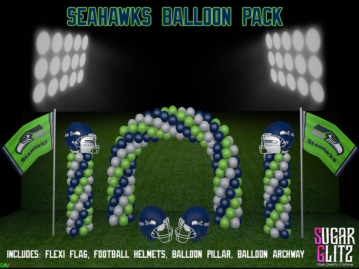 [SugarGlitz] Seahawks Balloon Pack