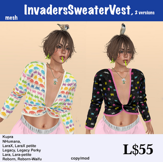 ChX-InvaderSweaterVest (2versions)